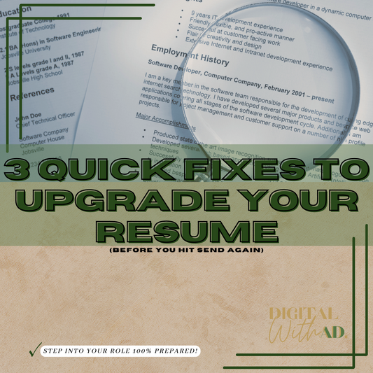 FREE GUIDE: 3 Quick Fixes to Instantly Upgrade Your Resume
